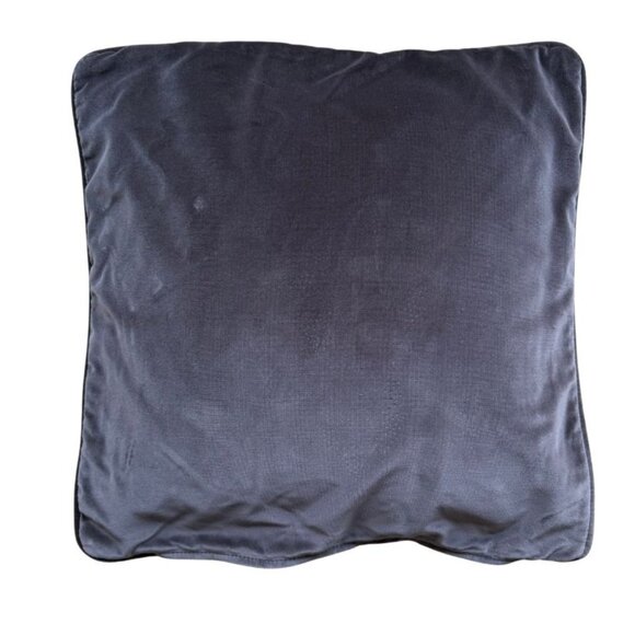 Solid Charcoal Velvet Pillow Cover – Upholstery Grade – 20x20 - Picture 2 of 2